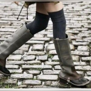 SOREL Women's Slimpack Riding Tall II Waterproof Boots, Quarry/Pebble